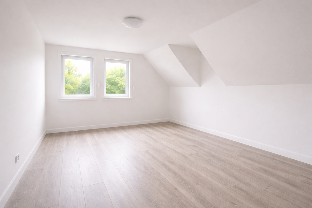 Renoviertes Zimmer nach Trockenbau und Innenausbau – Arkon Gebäudeservice GbR Kiel